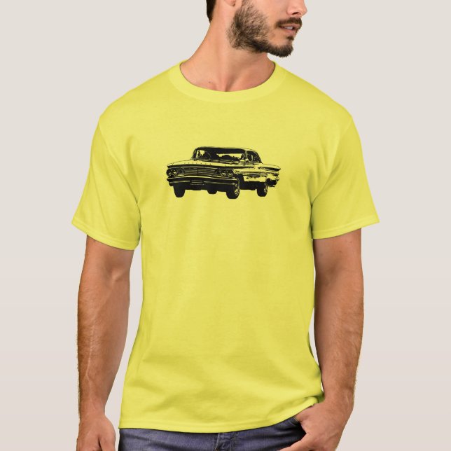 Camiseta Vista delantera 1960 de B&W Pontiac (Anverso)