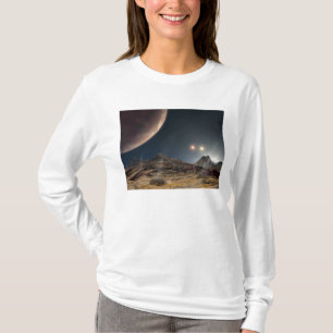 Camiseta Vista desde una hipotética luna en órbita