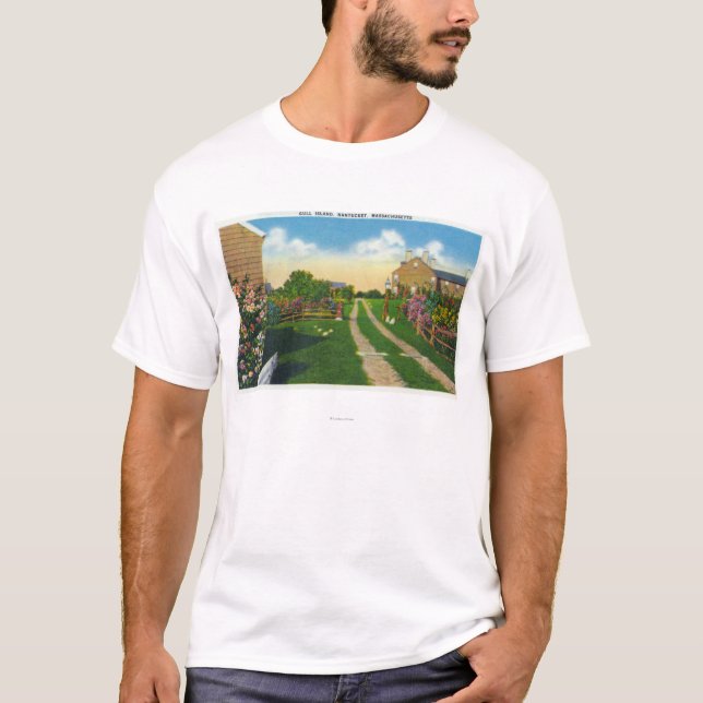 Camiseta Vista escénica de la isla de la gaviota (Anverso)