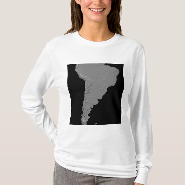 Camiseta Vista estereoscópica de Sudamérica (Anverso)