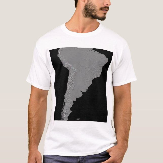 Camiseta Vista estereoscópica de Sudamérica (Anverso)