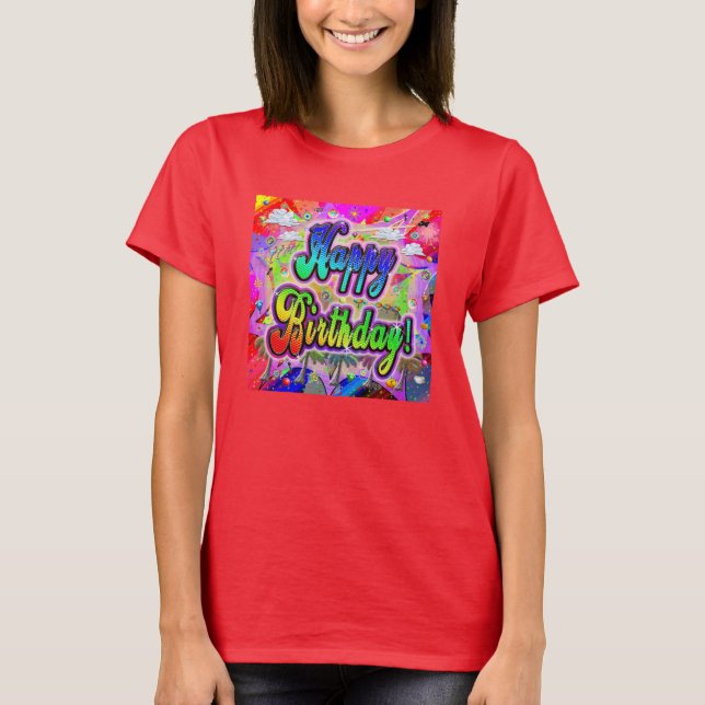 Camiseta Vista Express Feliz Cumpleaños (Anverso)