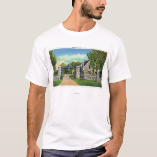 Camiseta Vista exterior de la casa de campo de la entrada