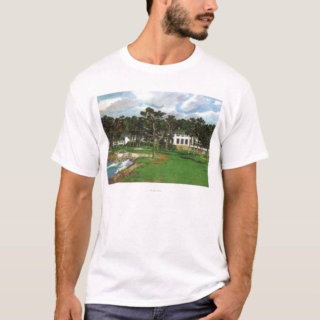 Camiseta Vista exterior de la casa de campo de Pebble Beach (Anverso)