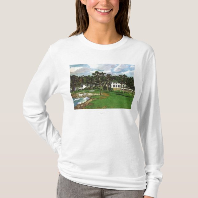 Camiseta Vista exterior de la casa de campo de Pebble Beach (Anverso)
