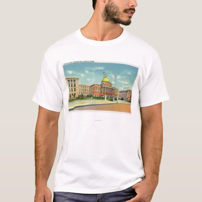 Camiseta Vista exterior de la casa del estado en el faro (Anverso)
