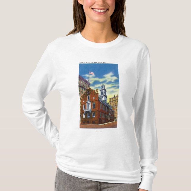 Camiseta Vista exterior de la casa vieja del estado (Anverso)