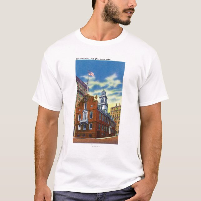 Camiseta Vista exterior de la casa vieja del estado (Anverso)