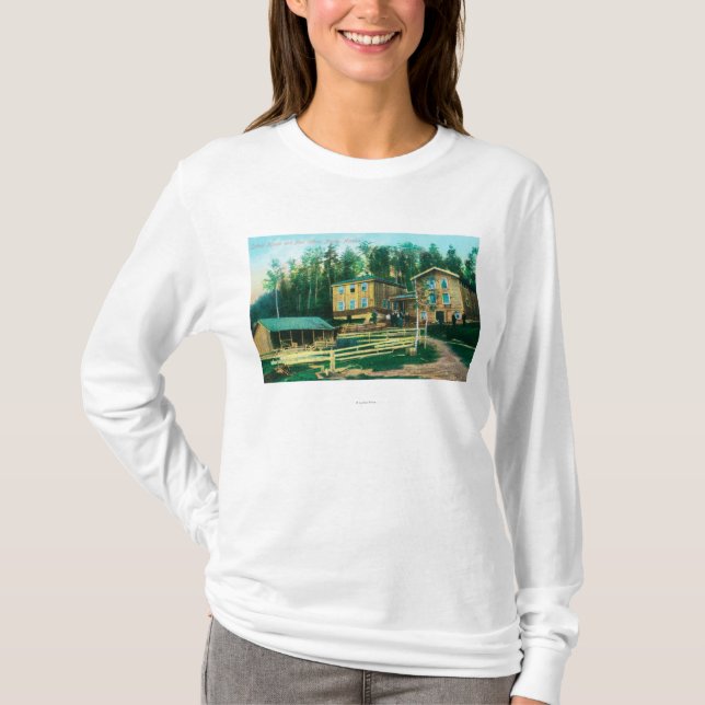 Camiseta Vista exterior de la casa y de la oficina de (Anverso)