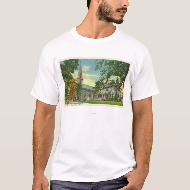Camiseta Vista exterior de la catedral de St Mary (Anverso)