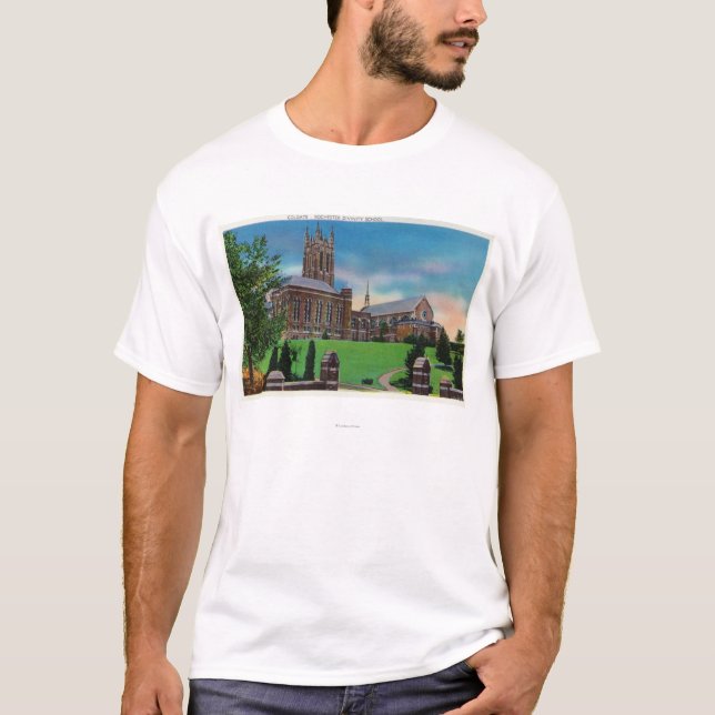 Camiseta Vista exterior de la escuela de teología de (Anverso)