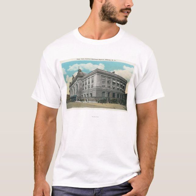 Camiseta Vista exterior de la estación de ferrocarril (Anverso)