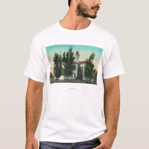 Camiseta Vista exterior de la gramática SchoolCorning, CA