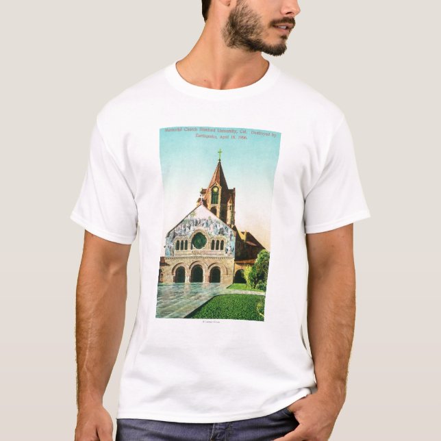 Camiseta Vista exterior de la iglesia conmemorativa en (Anverso)