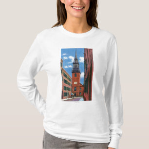 Camiseta Vista exterior de la iglesia del norte vieja