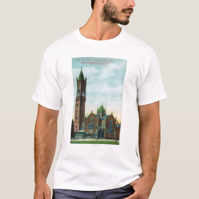 Camiseta Vista exterior de la nueva iglesia del sur vieja (Anverso)