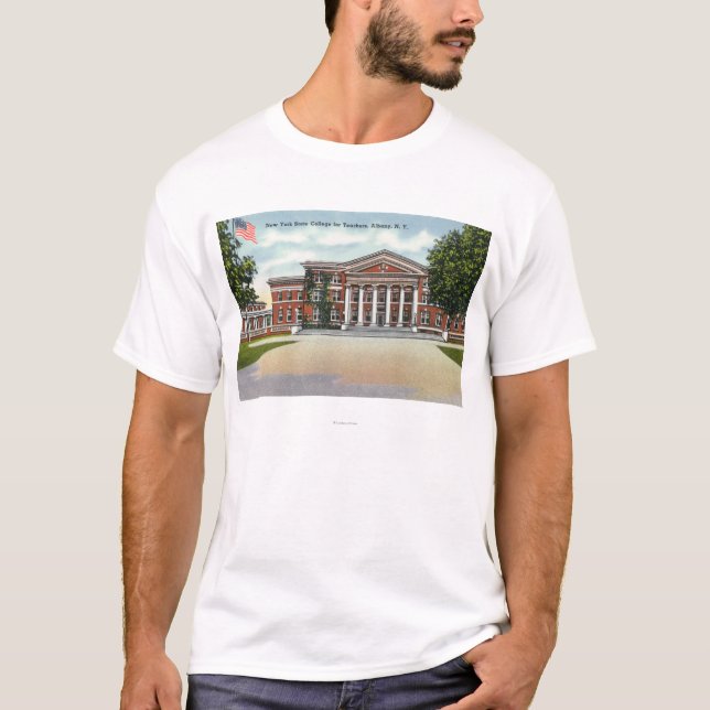 Camiseta Vista exterior de la universidad de estado de NY (Anverso)