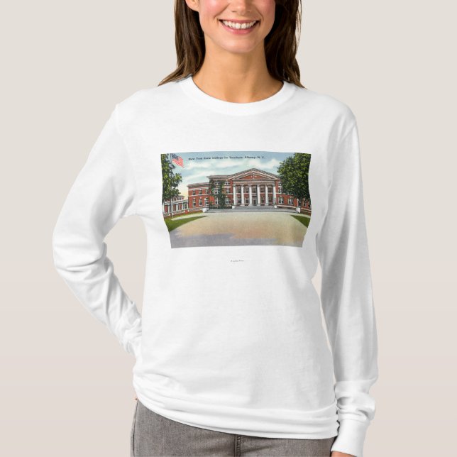 Camiseta Vista exterior de la universidad de estado de NY (Anverso)