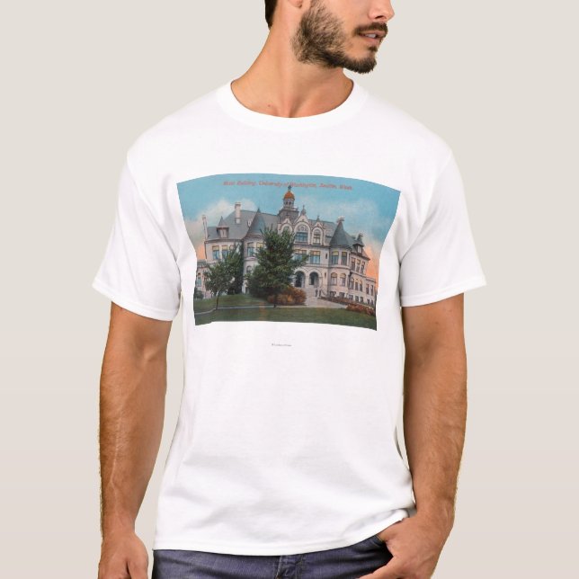Camiseta Vista exterior de la universidad del edificio (Anverso)