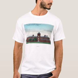 Camiseta Vista exterior de los molinos de la seda del Co