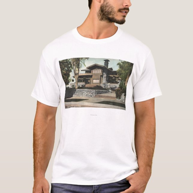 Camiseta Vista exterior de una casa de planta baja (Anverso)