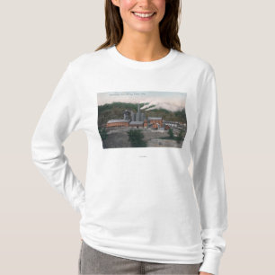 Camiseta Vista exterior de una planta de fundición