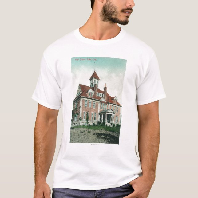 Camiseta Vista exterior del alto SchoolYreka, CA (Anverso)