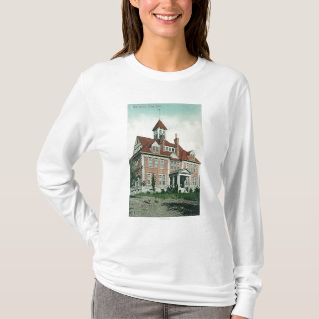 Camiseta Vista exterior del alto SchoolYreka, CA (Anverso)