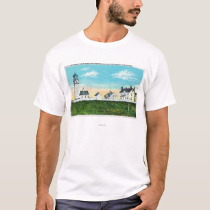 Camiseta Vista exterior del cabo Blanco LighthouseCoast