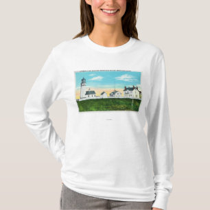 Camiseta Vista exterior del cabo Blanco LighthouseCoast