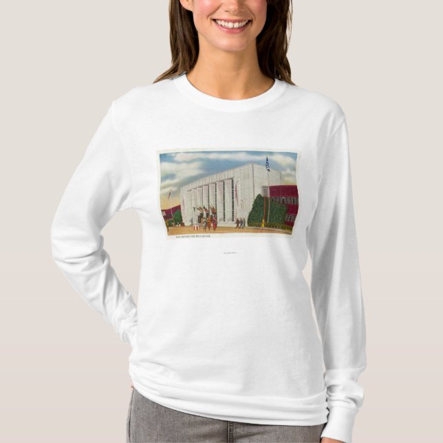 Camiseta Vista exterior del edificio de la administración (Anverso)