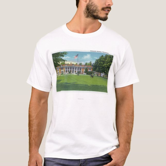 Camiseta Vista exterior del edificio de la columnata (Anverso)