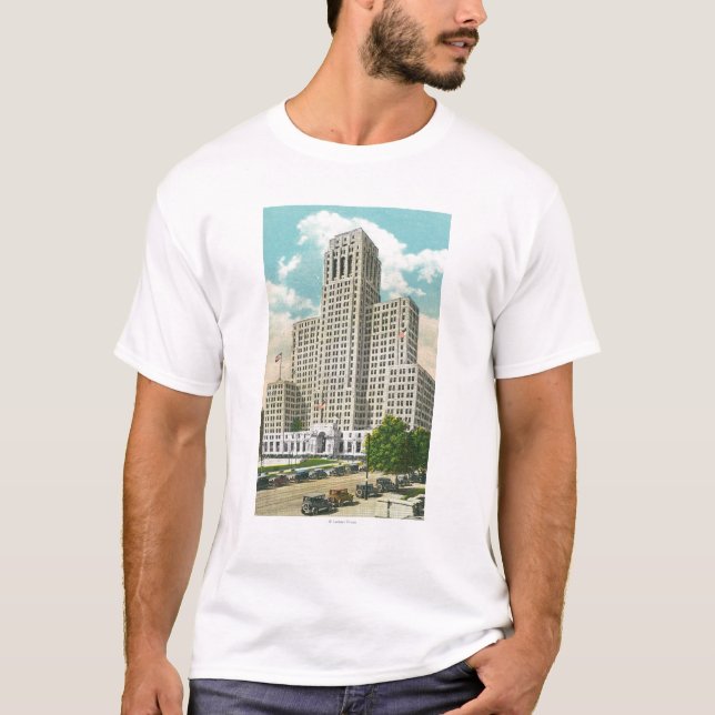 Camiseta Vista exterior del edificio de la oficina del (Anverso)