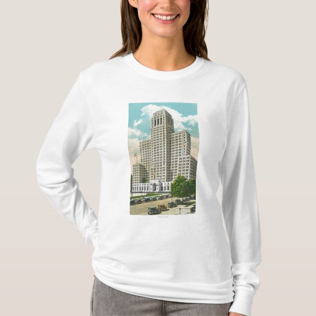 Camiseta Vista exterior del edificio de la oficina del (Anverso)