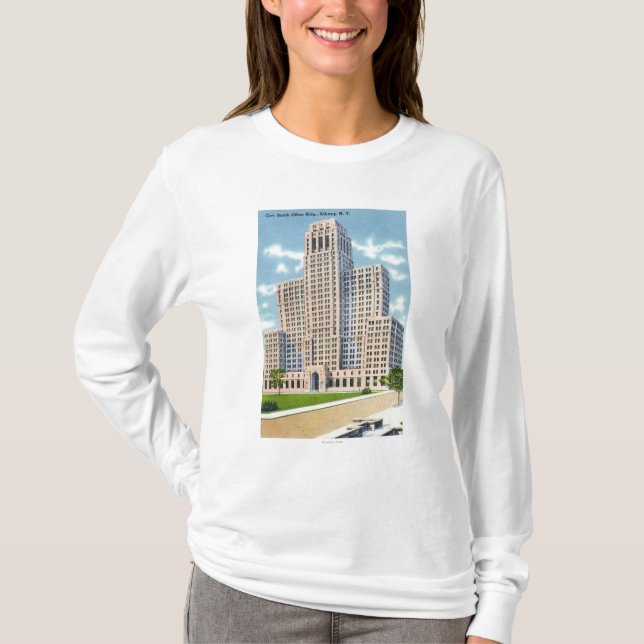 Camiseta Vista exterior del edificio de oficinas del (Anverso)