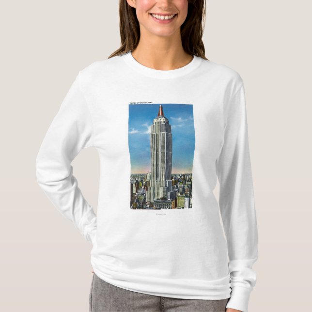 Camiseta Vista exterior del edificio del estado del imperio (Anverso)