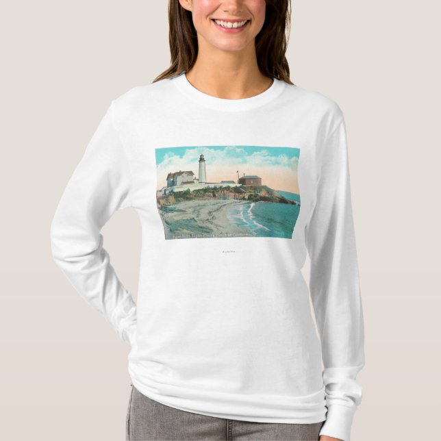 Camiseta Vista exterior del faro del punto de la paloma (Anverso)