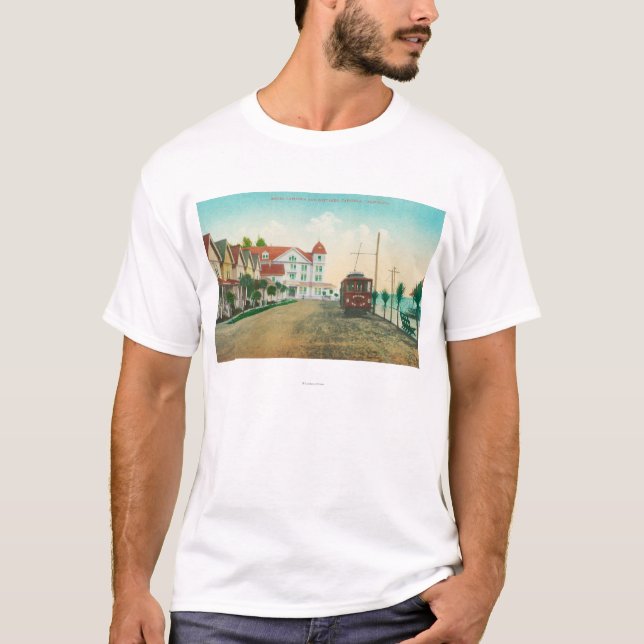 Camiseta Vista exterior del hotel Capitola y de cabañas (Anverso)