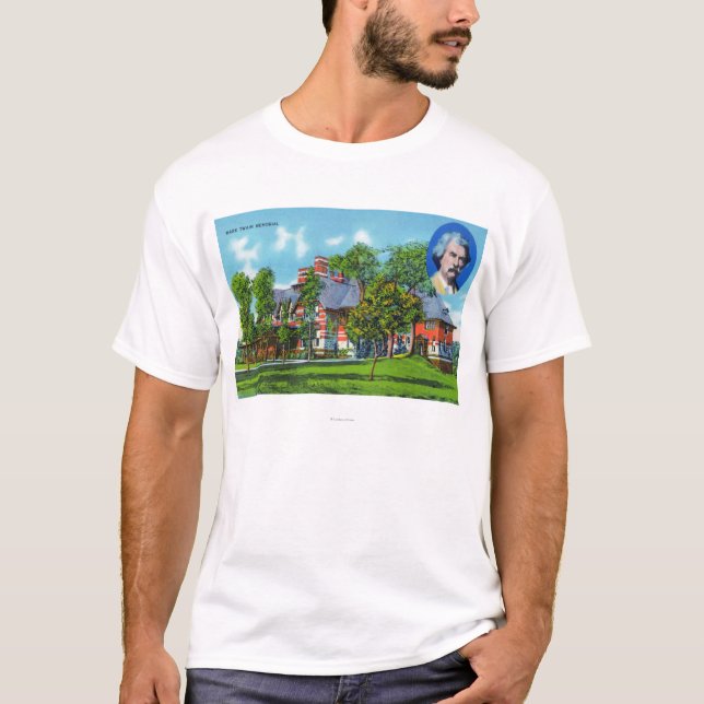 Camiseta Vista exterior del monumento de Mark Twain (Anverso)