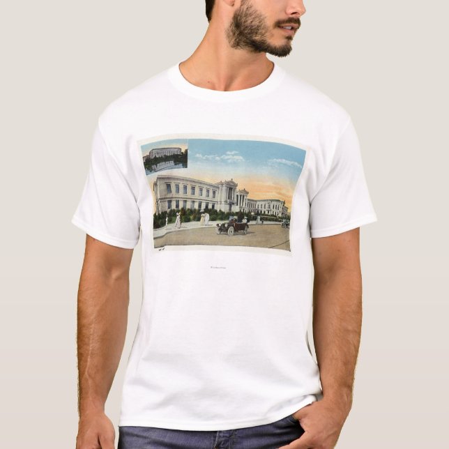 Camiseta Vista exterior del museo de arte # 2 (Anverso)