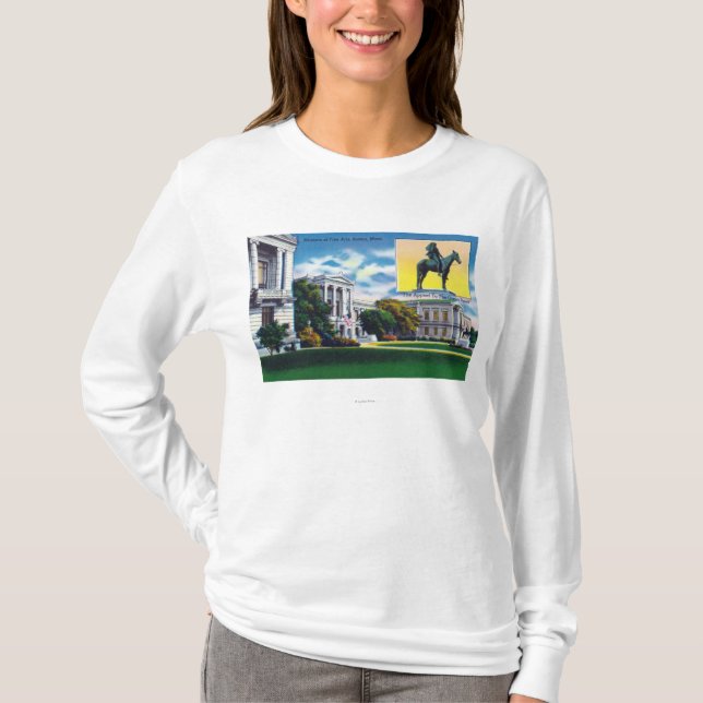 Camiseta Vista exterior del museo de Bellos Artes (Anverso)