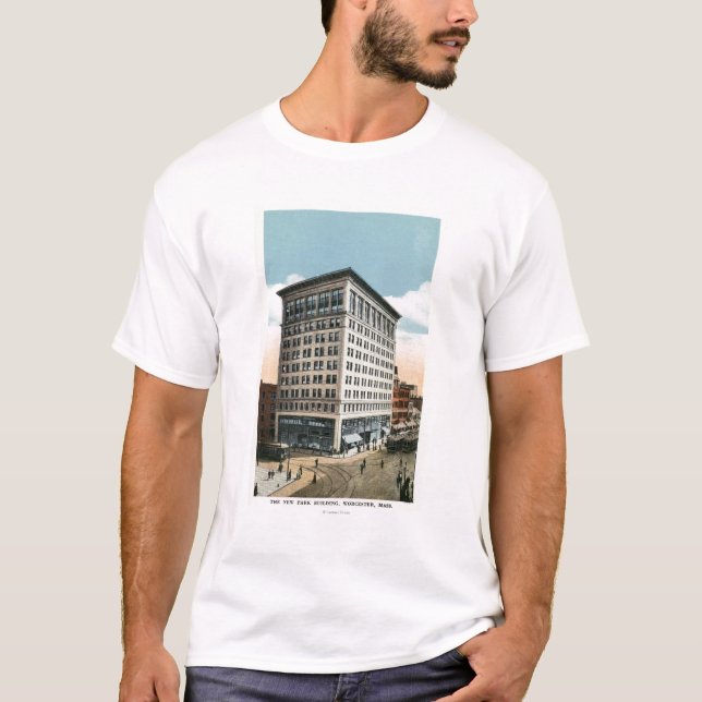 Camiseta Vista exterior del nuevo edificio del parque (Anverso)