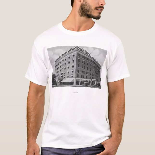 Camiseta Vista exterior del Owyhee HotelBoise, (Anverso)