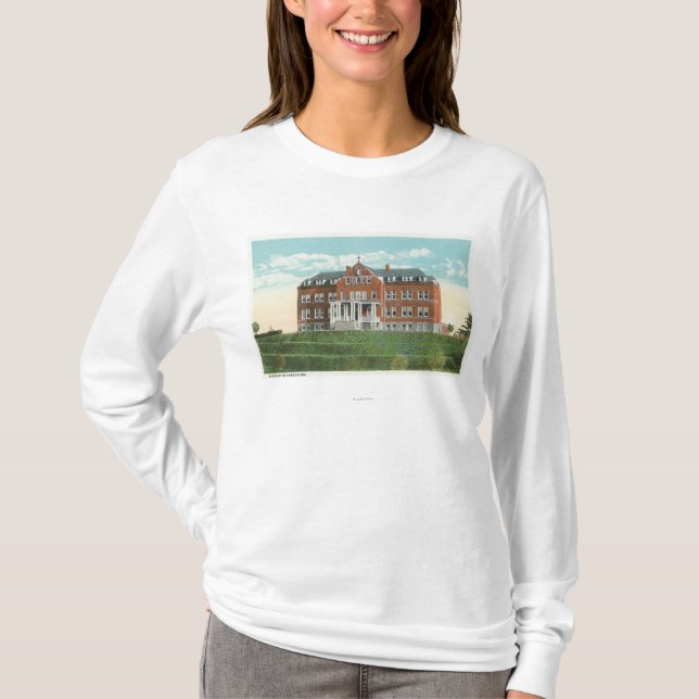 Camiseta Vista exterior del sanatorio benedictino (Anverso)