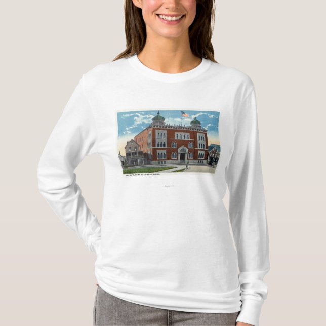Camiseta Vista exterior del templo de Kora, capilla (Anverso)