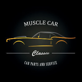 Camiseta Vista frontal de clásico muscle car con diseño vin