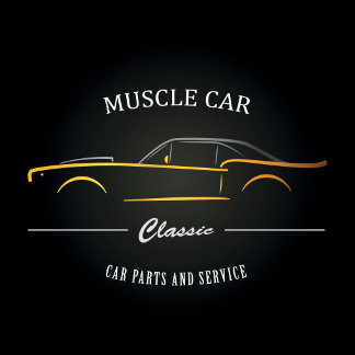 Camiseta Vista frontal de clásico muscle car con diseño vin