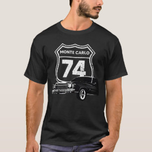 Camiseta Vista frontal de Monte Carlo de 1974 con año mode