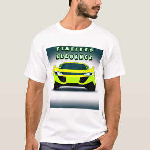 Camiseta Vista frontal de un vibrante coche deportivo amari