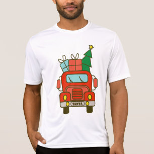 Camiseta Vista frontal del camión Santa Feliz Navidad